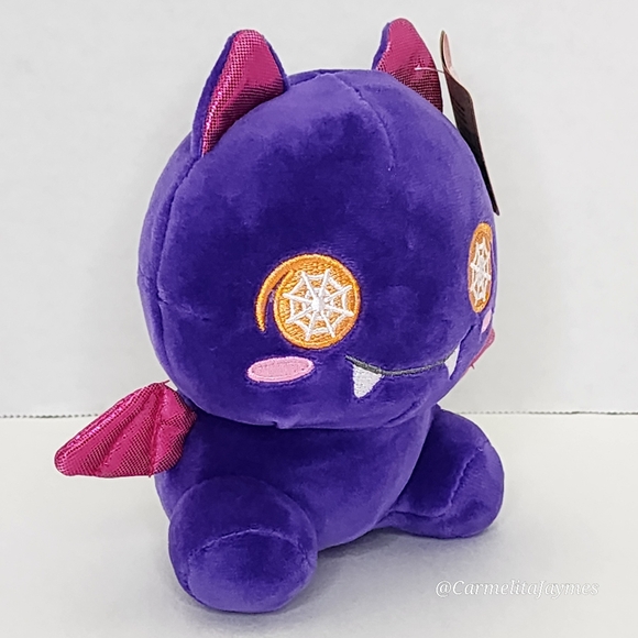 π VAMPIRE BAT π§ββοΈ Purple Bat w Spider Web Eyes Squishiverse by Aurora β NWT β - Picture 4 of 5